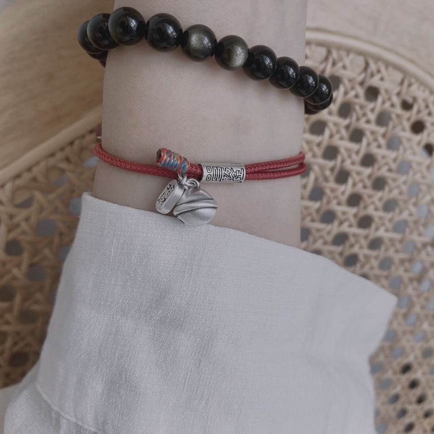 String Bell Bracelet Silver