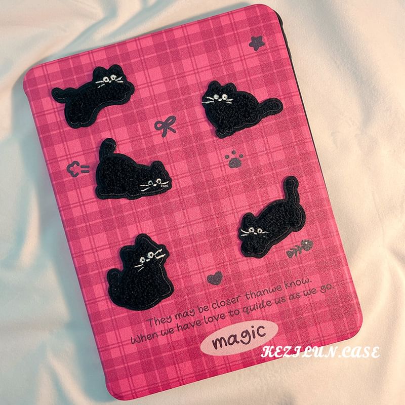 iPad Case Cat Plaid