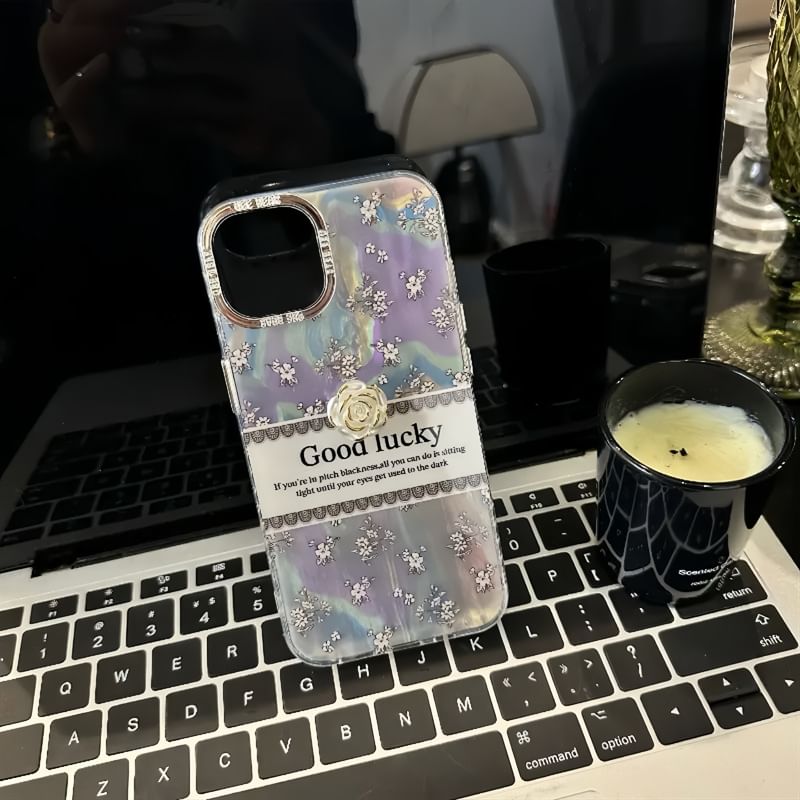 Case Phone Lettering Floral