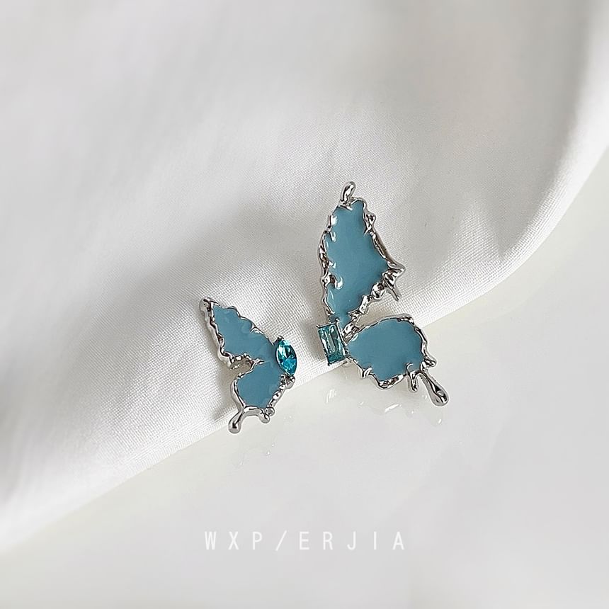Cuff Rhinestone Asymmetrical Butterfly Ear Alloy