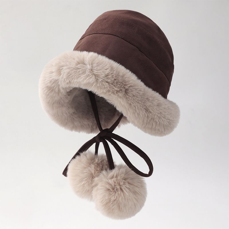 Hat Fluffy Bucket Trim