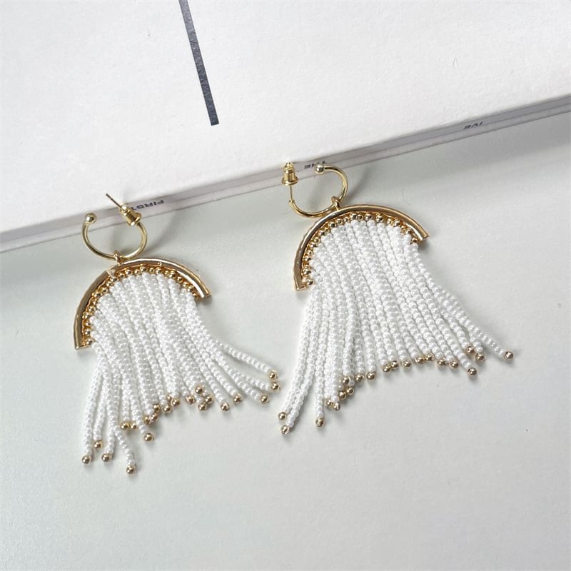 Beaded Fringed Earring