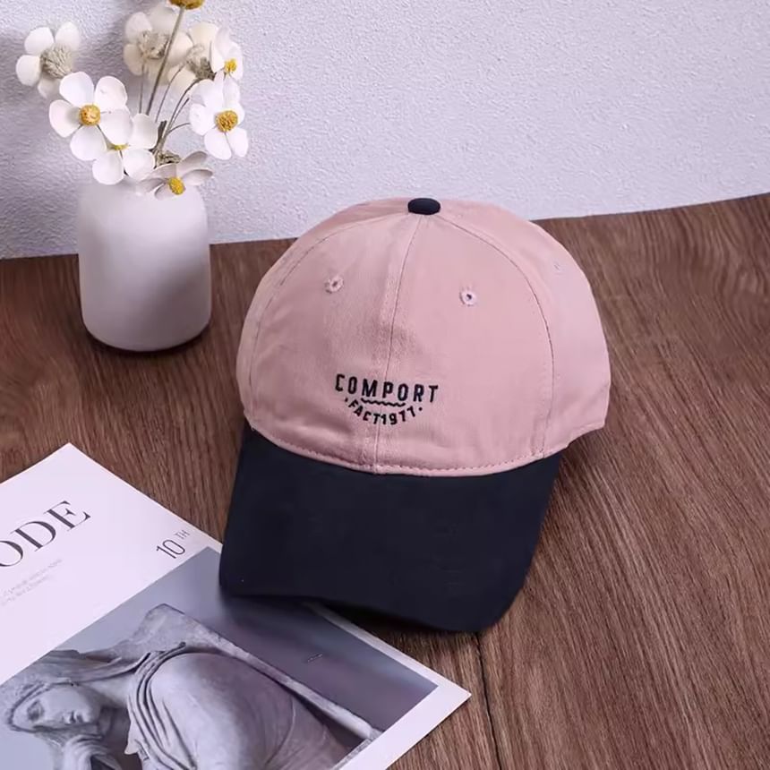 Tone Two Lettering Embroidered Baseball Cap