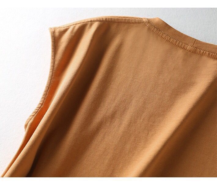 Crew Shift Plain Midi Dress Neck Cap-Sleeve