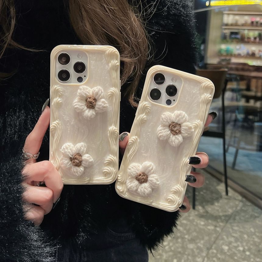 Phone Yarn Case Floral