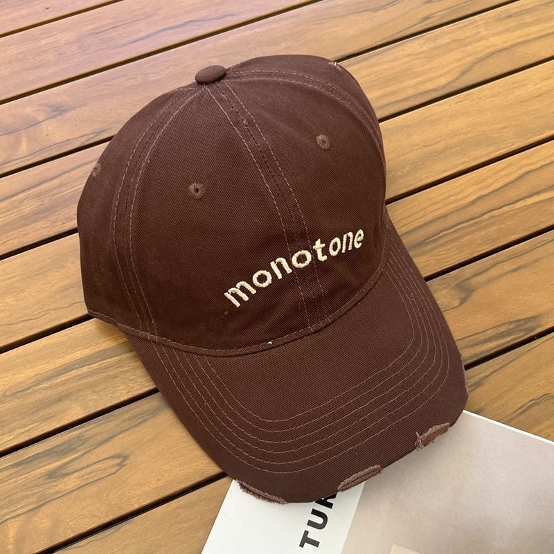 Cap Embroidered Baseball Lettering Distressed