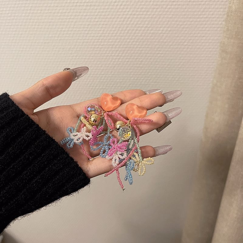 Drop Bow Bead Earring