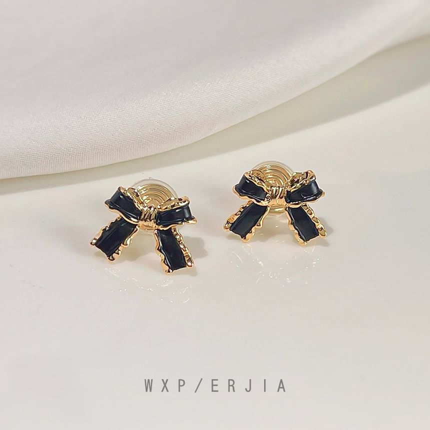 Bow Stud Alloy Earring