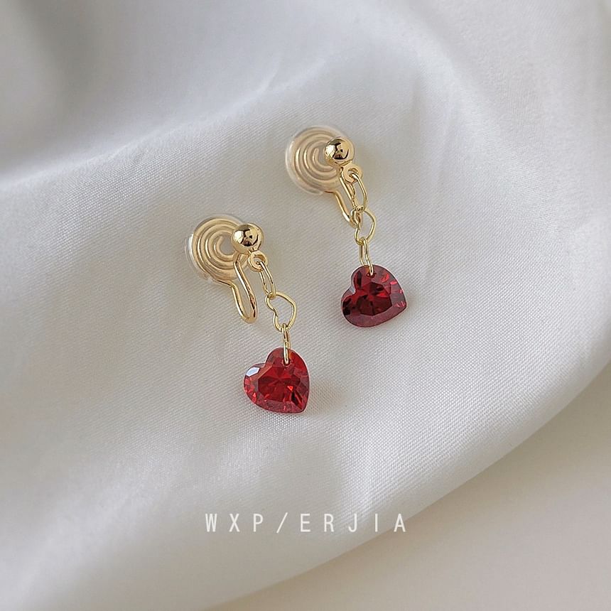 Drop Heart Earring