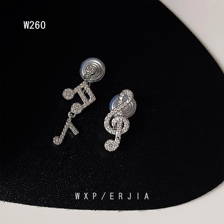 Rhinestone Earring Music Cuff