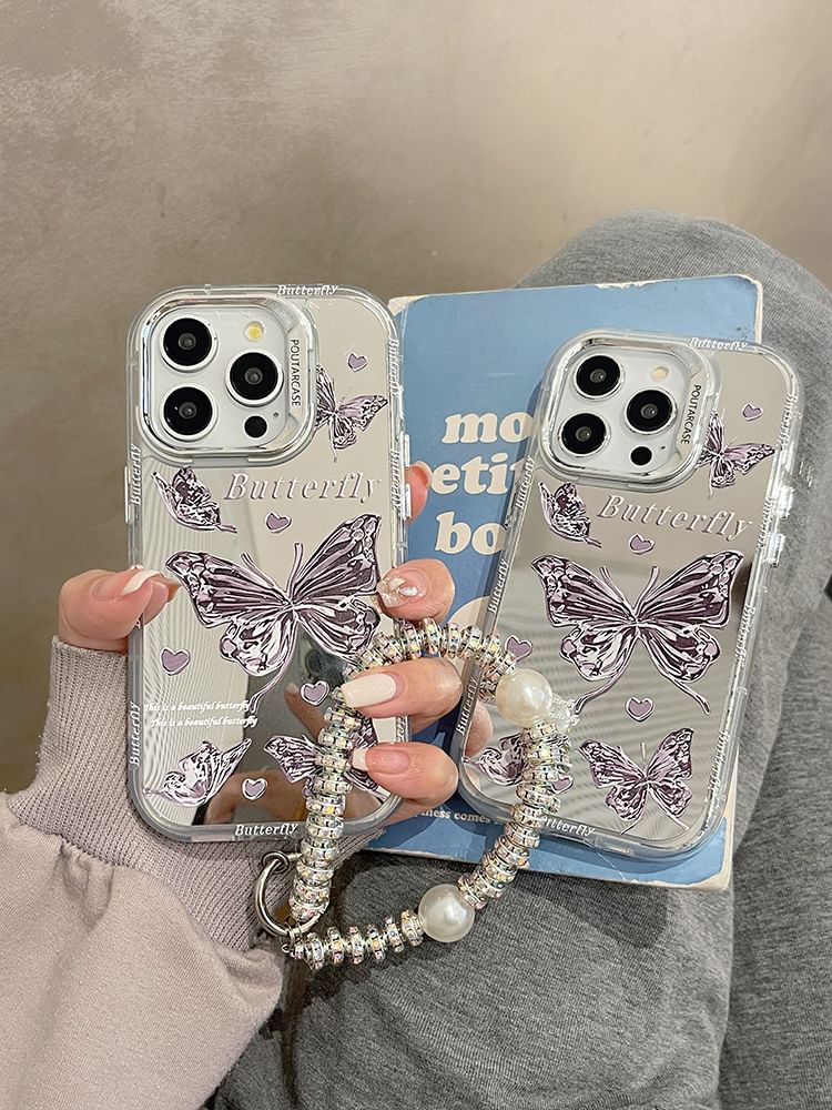 Phone Butterfly Mirrored Case