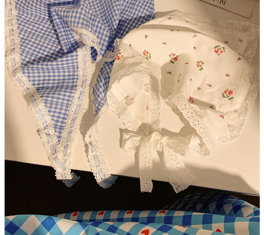 Head Set Trim Lace Triangle Scrunchie Scarf Designs) (Various /