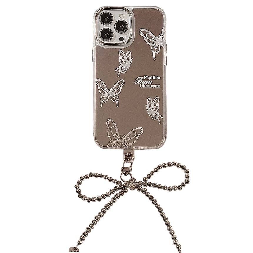 Case Mirrored Butterfly Phone