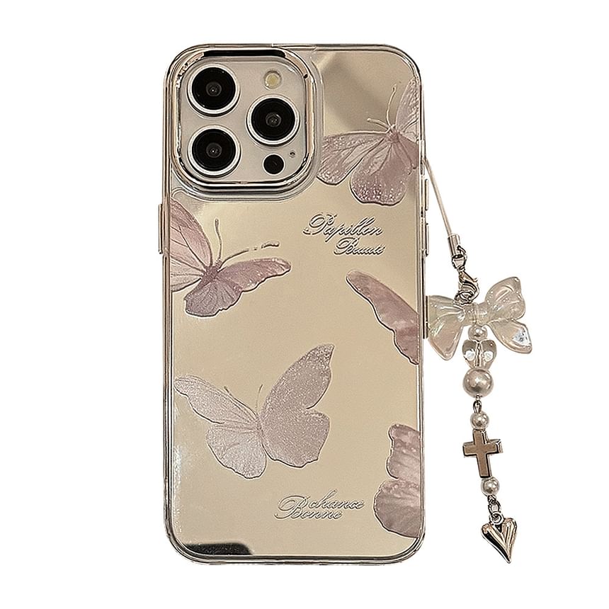 Case Mirrored Phone Butterfly