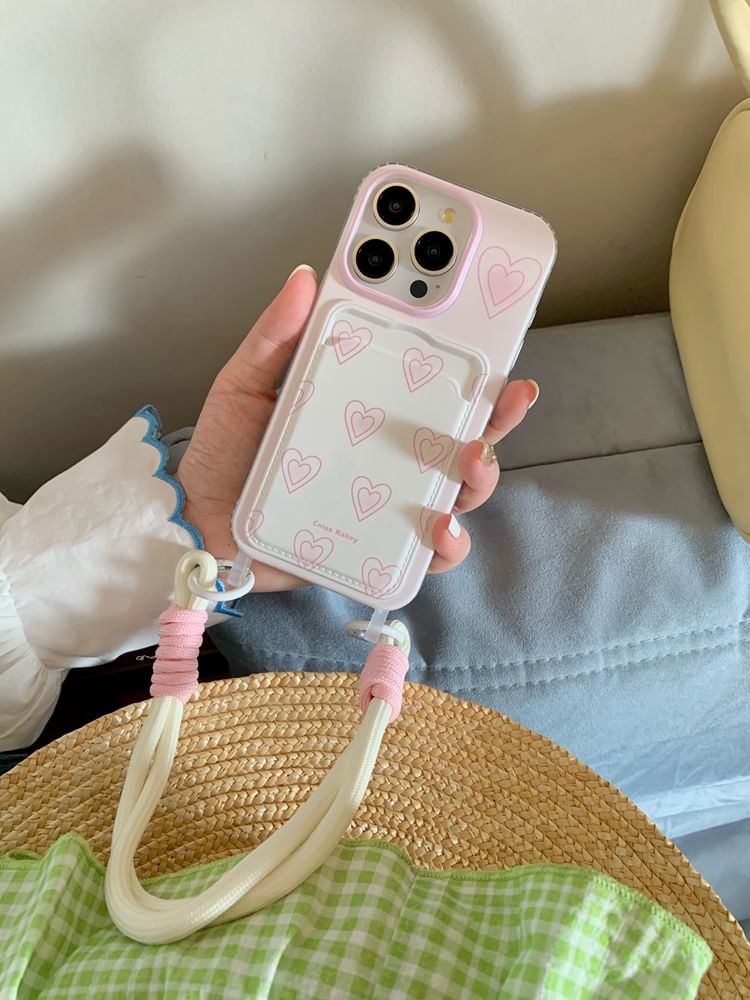 Phone Holder Case Heart Card