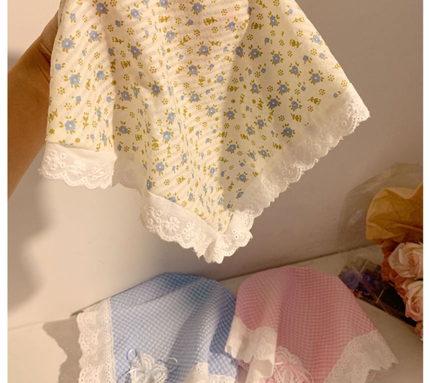 Designs) Trim Bandana (Various Plaid Headband Lace