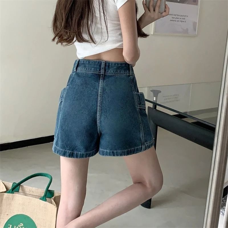 Denim Skort Waist High
