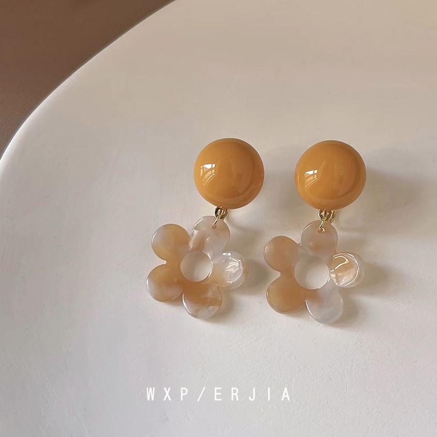 Acrylic Floral Earring Drop