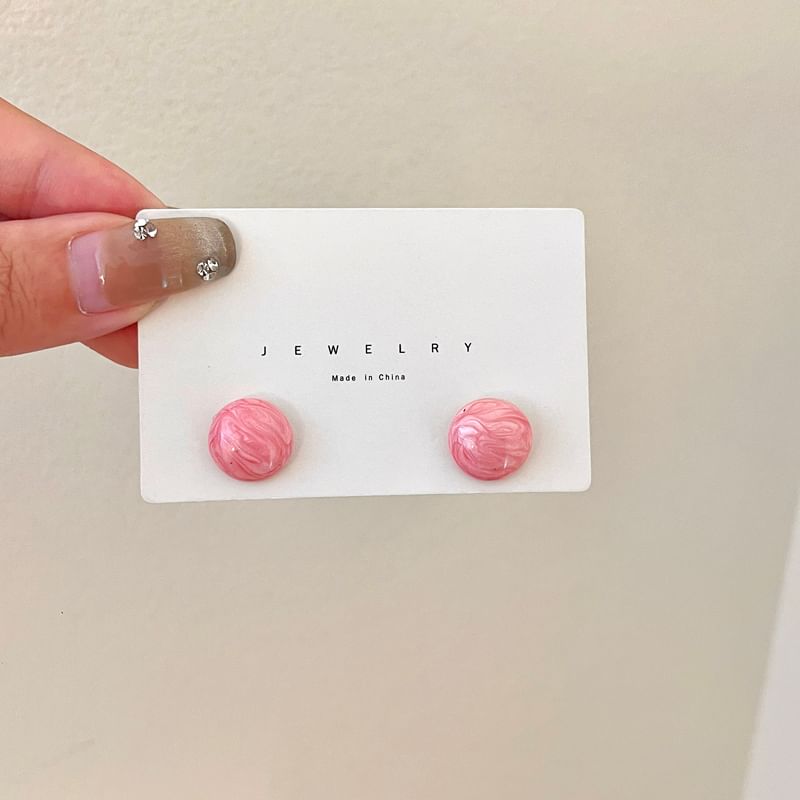 Earring Glaze Alloy Stud Bead