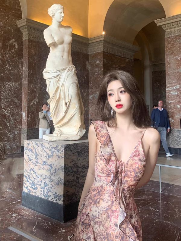 Sleeveless Floral Ruffle Sundress Maxi