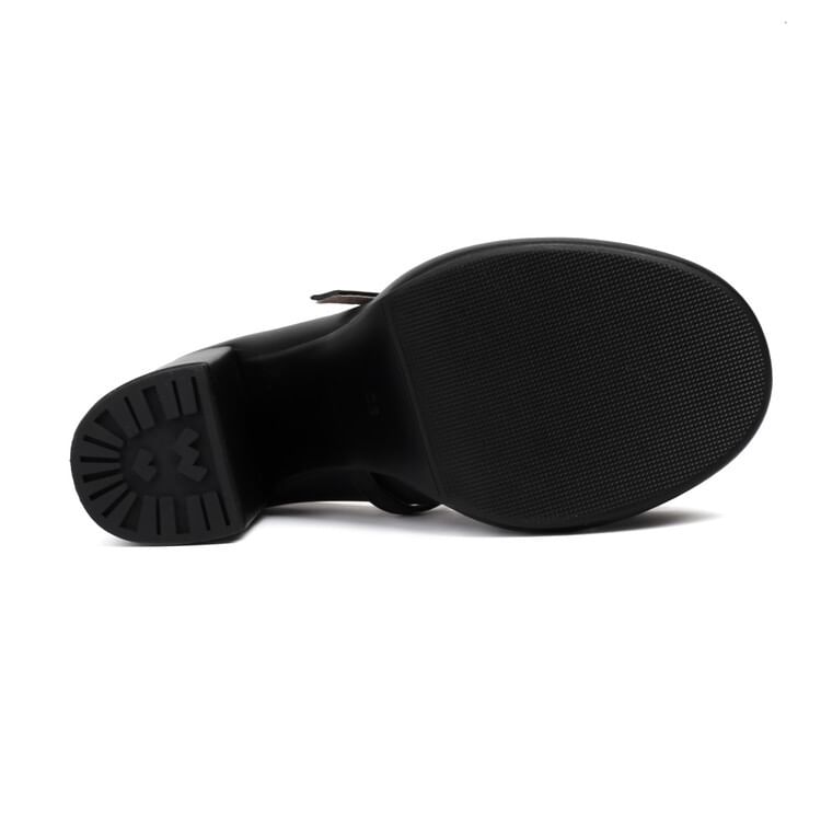 Chunky Bow Mary Jane Pumps Heel