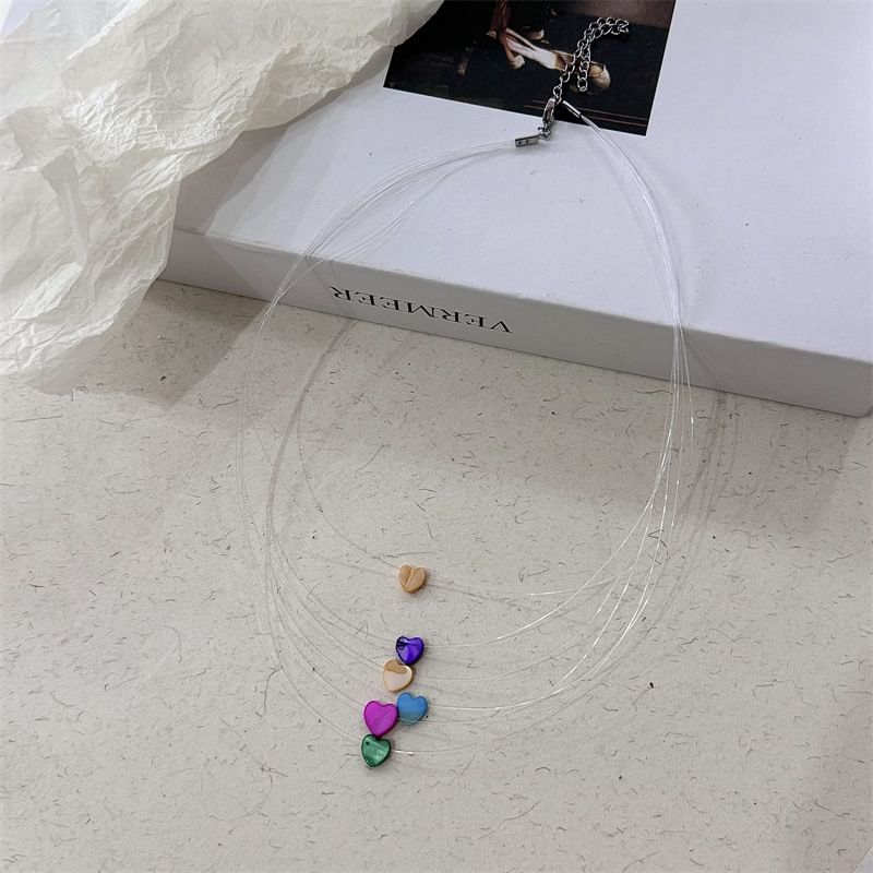 Layered Necklace Heart
