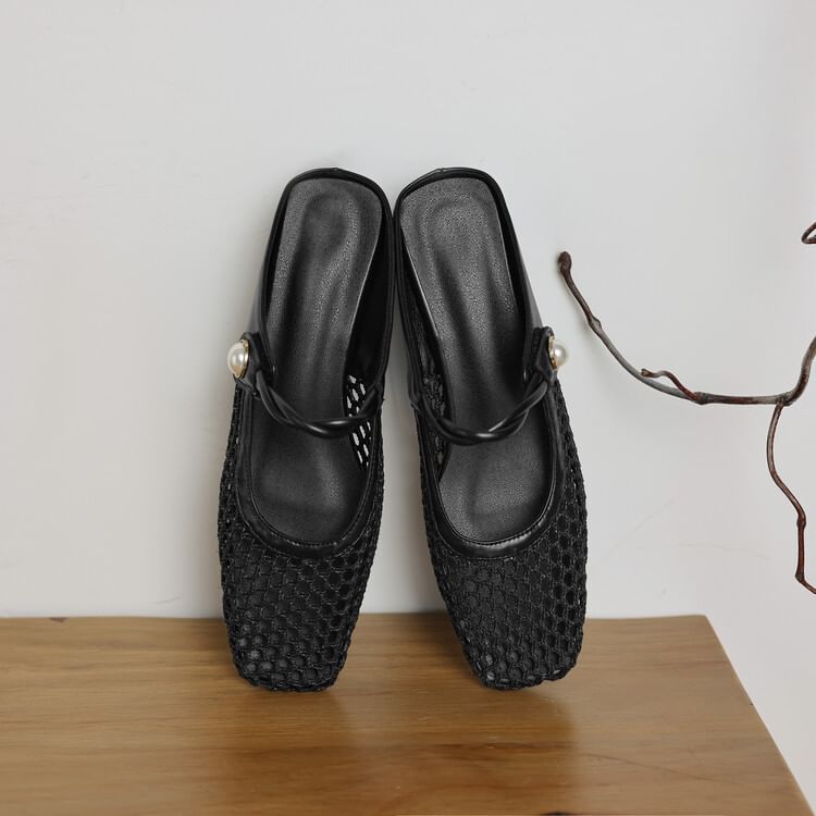 Mules Heel Mesh Low