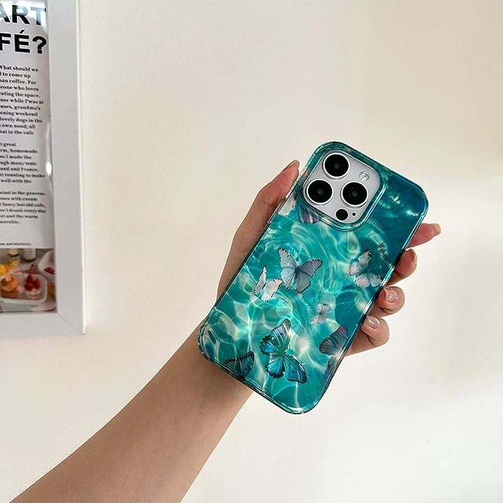 Phone Print Butterfly Case