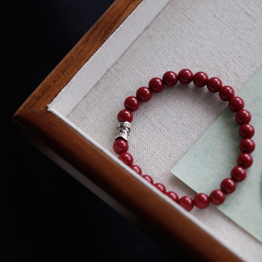 Silver Beaded Bracelet Charm