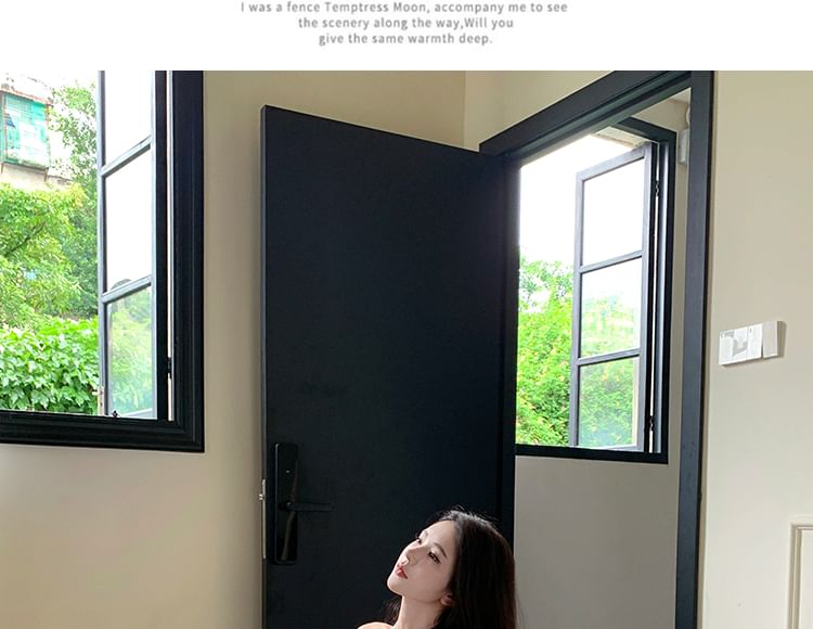 Neckholder Rückenfrei Batikdruck Maxi A