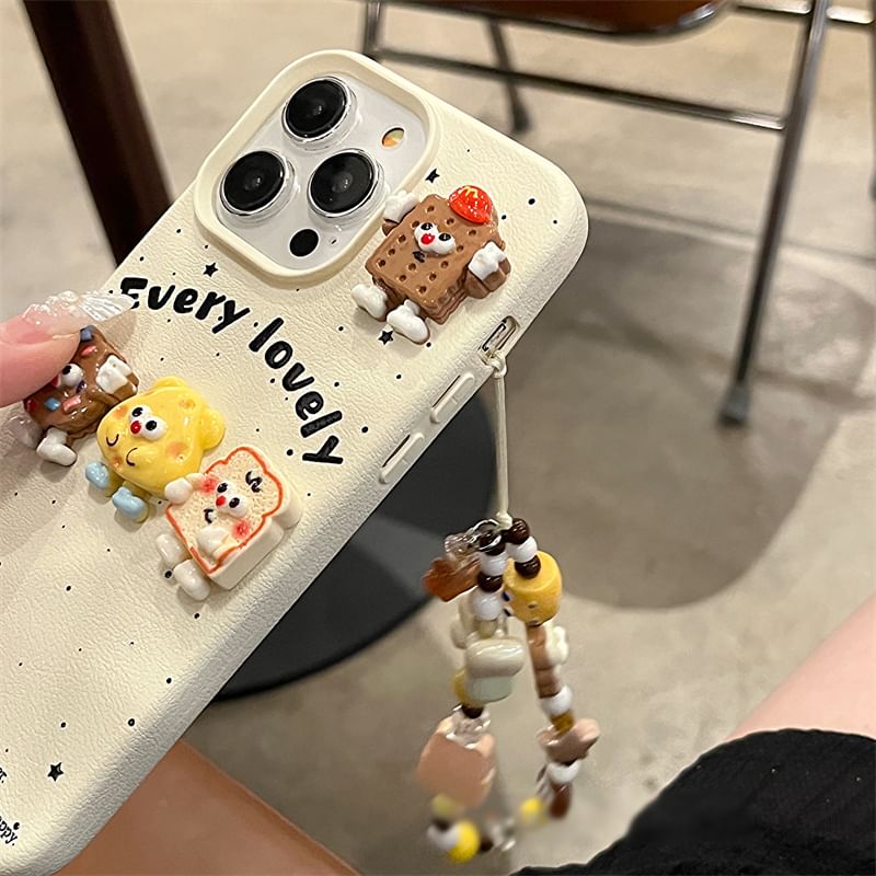 / Set Case Strap Food Cartoon Phone