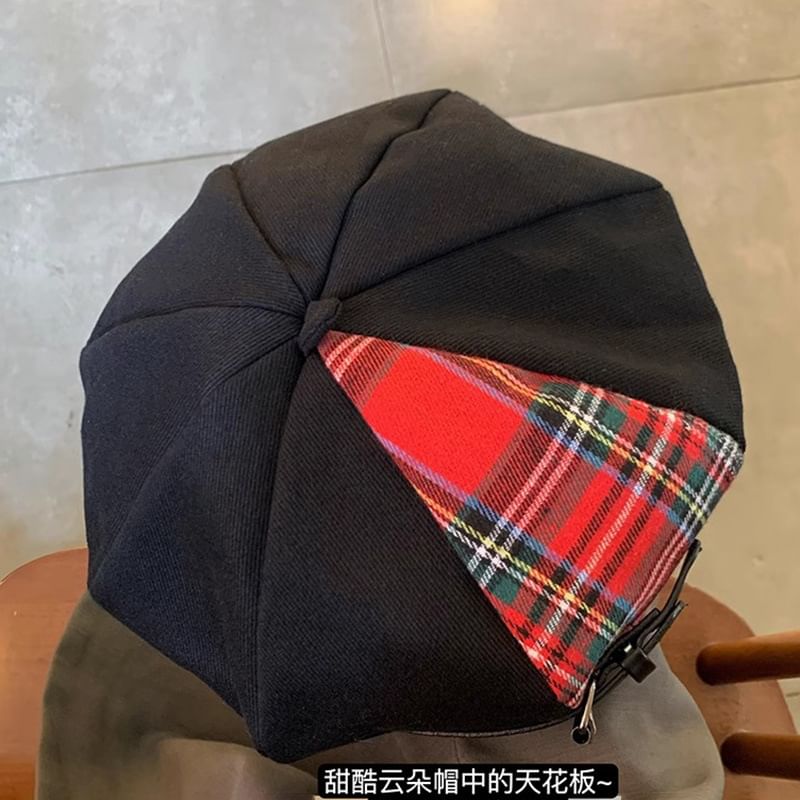 Beret Plaid Panel