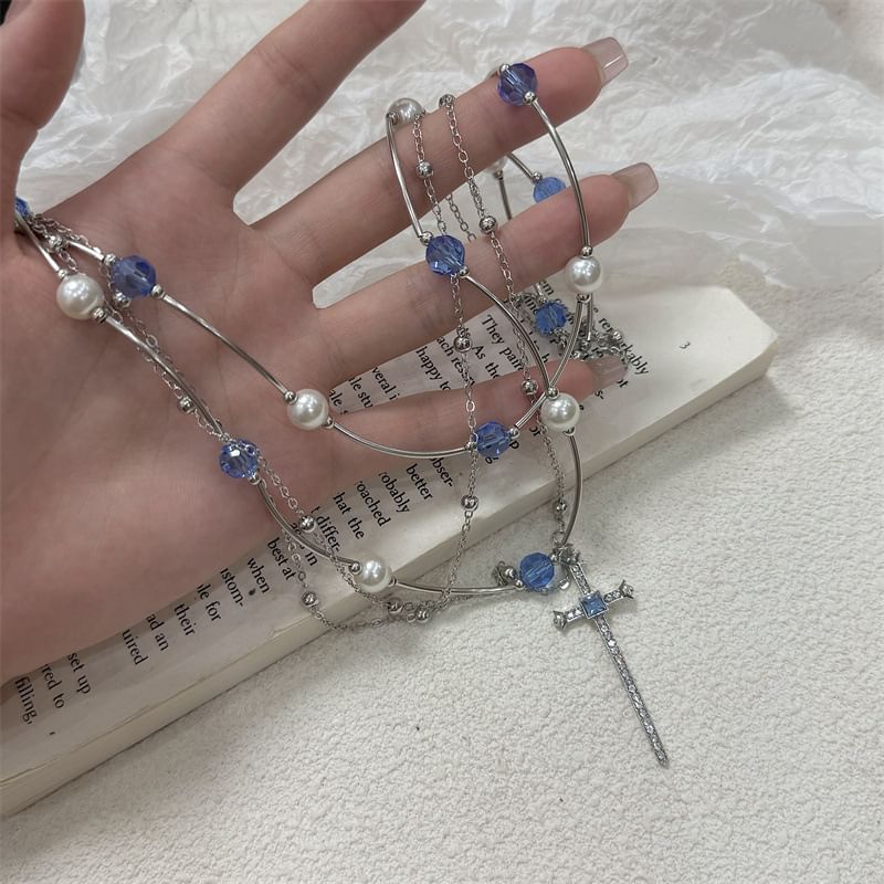 Layered Cross Necklace