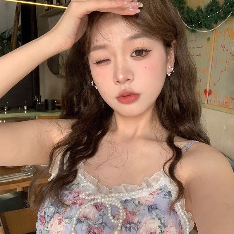 Butterfly Huggie Alloy Earring