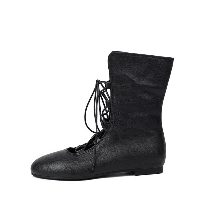 Short Lace-Up Boots