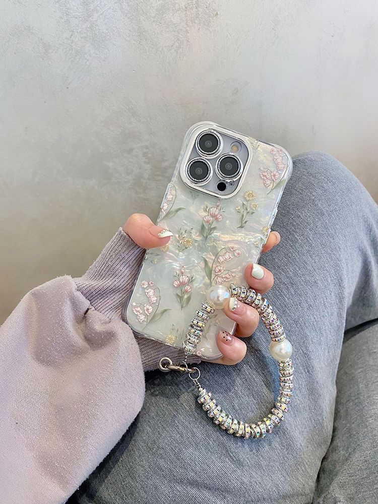 Case / Set Strap Flower Phone