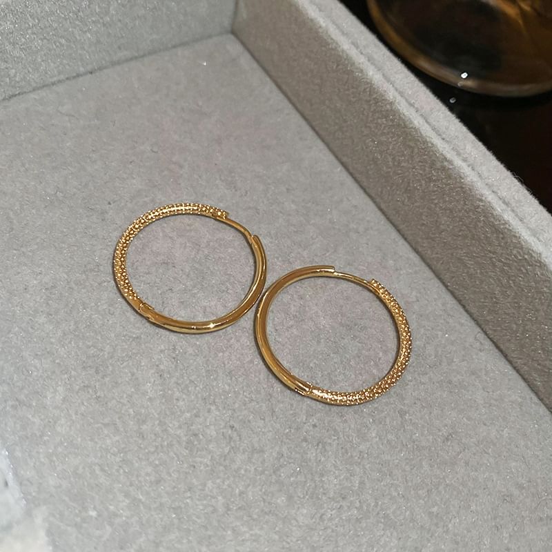 Textured Hoop Earring