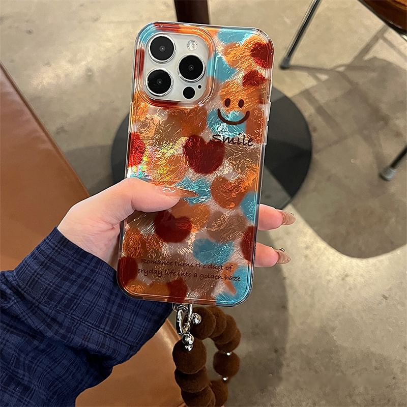 Pom Case Phone Smiley / Set Strap