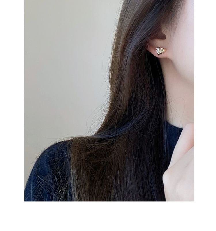 Stud Silver Heart Earring 925 Sterling