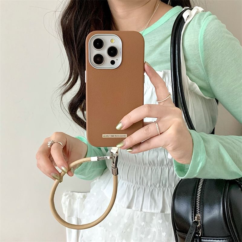 Phone Plain Leather Case Faux