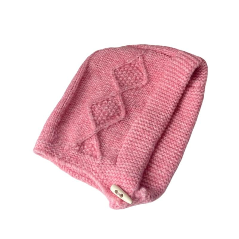 Balaclava Cable Plain Knit