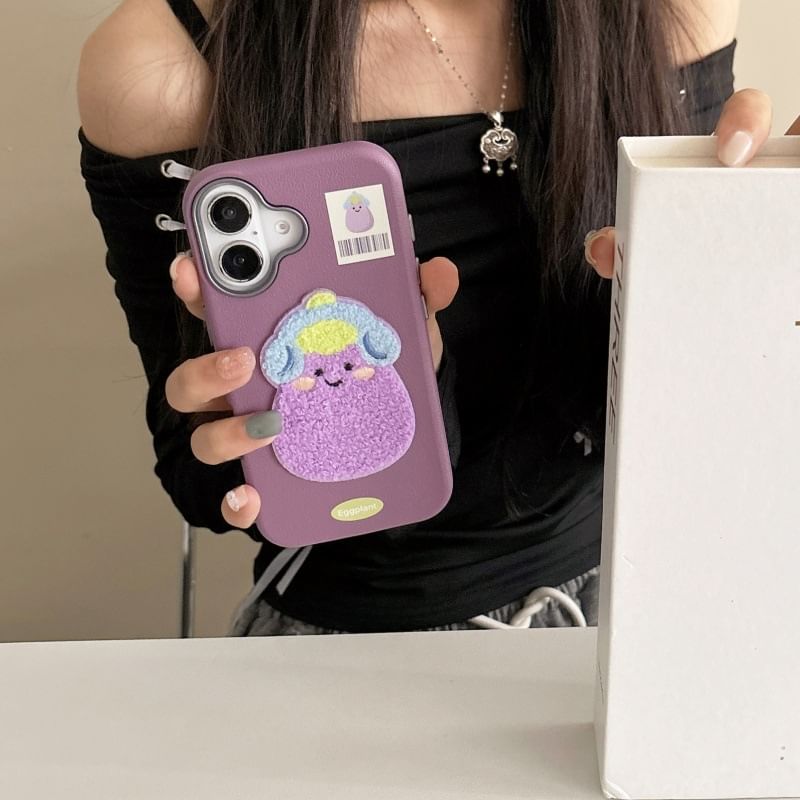 Case Phone Vegetable Embroidered