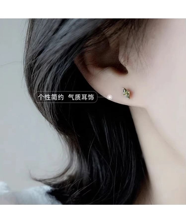 Earring Rhinestone Stud Alloy