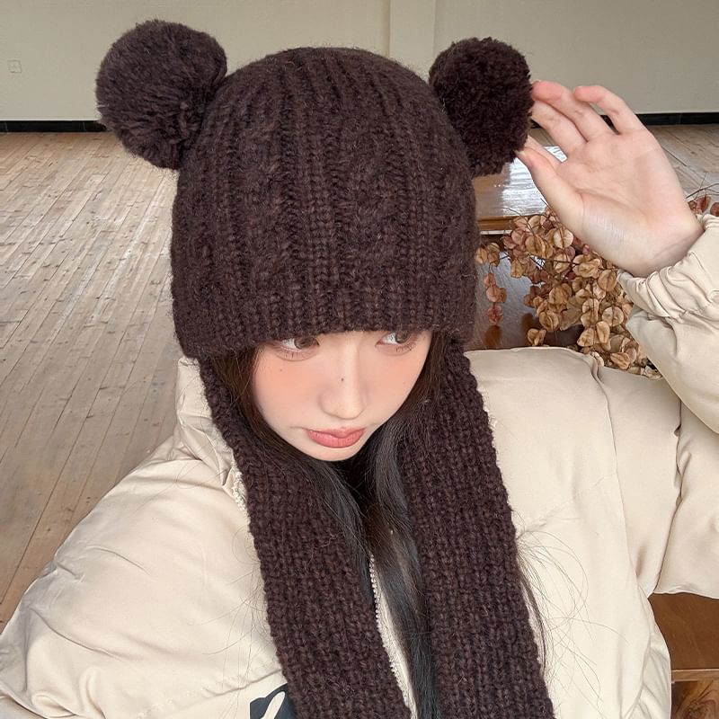 Beanie Knit Ear Bear
