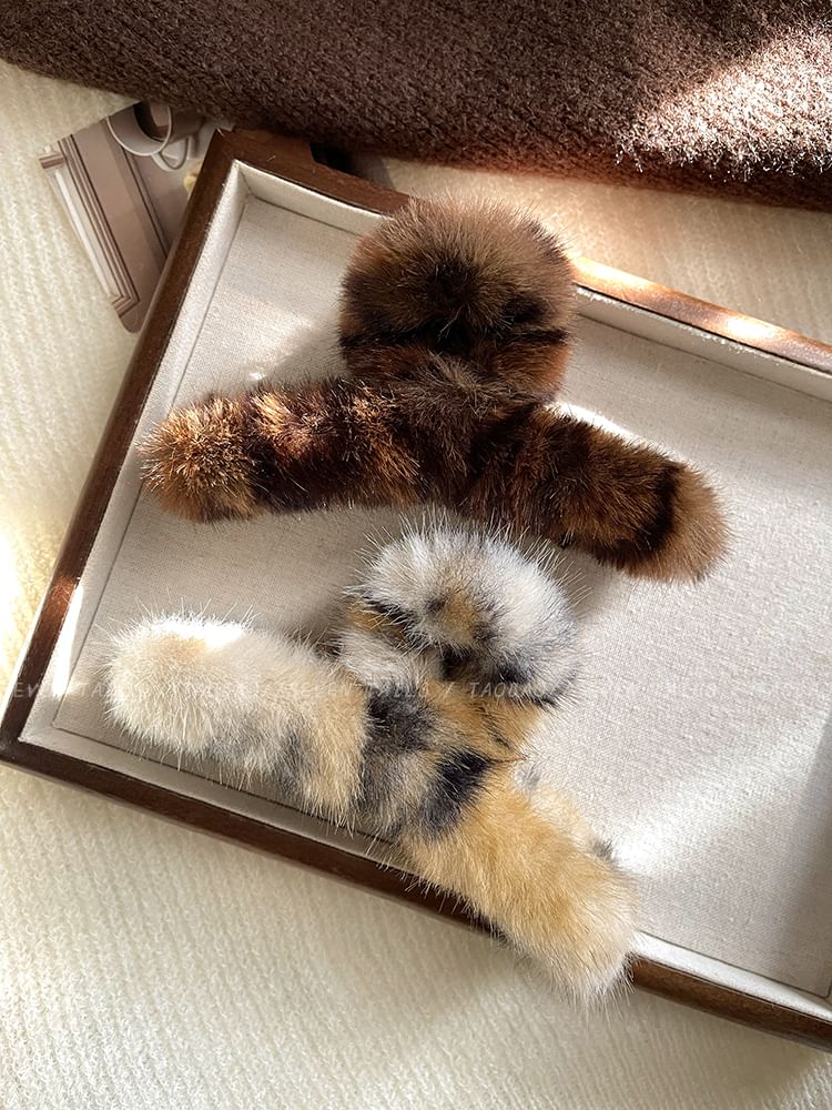Patterned Hair Leopard Claw Fur Faux