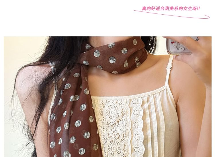 Polka Scarf Dot Narrow