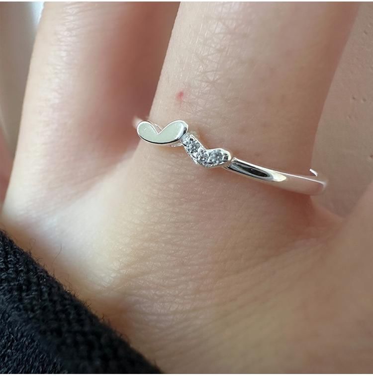 Sterling Ring 925 Heart Silver