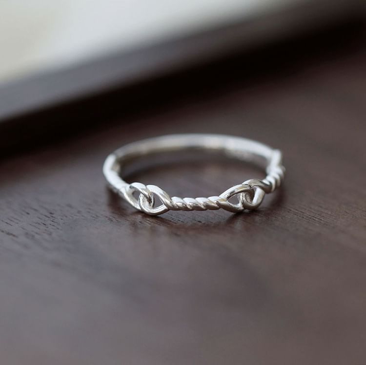 Sterling Silver Twist 925 Ring