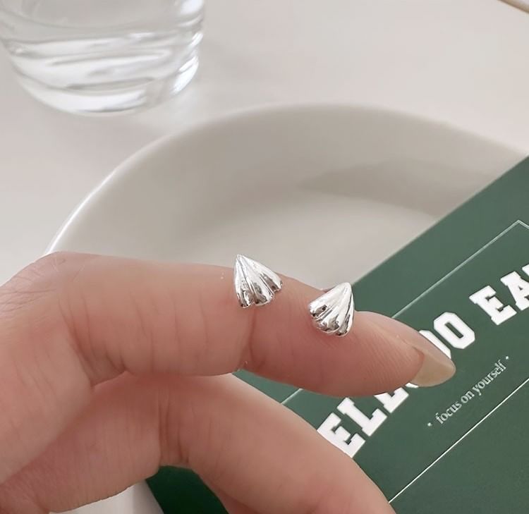 Silver 925 Stud Sterling Earring Shell