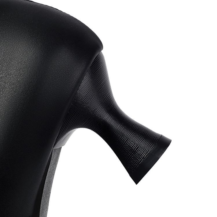 Mary Jane Panel Lace Heel High Pumps Buckled